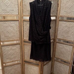 St. John Black top and skirt set